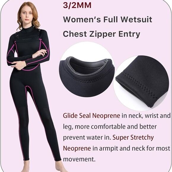 Lemorecn Surfing Wetsuit Super Stretch Full Body Diving Suit - Picture 3 of 15